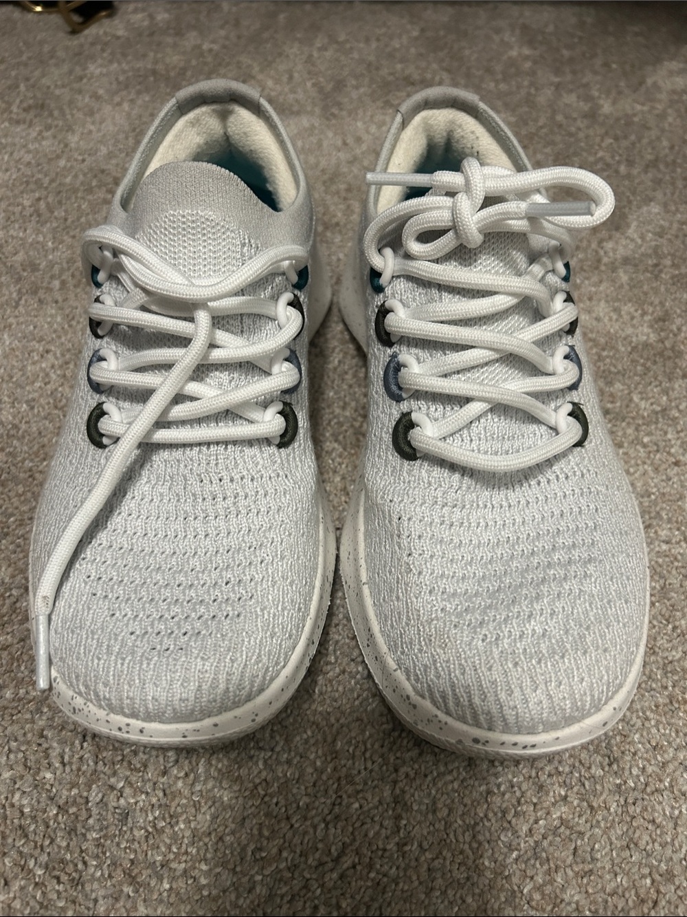 allbirds  White Knit Sneakers with Speckled Sole